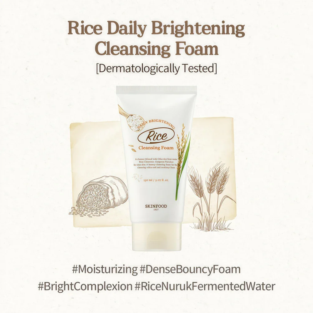 SKINFOOD Rice Daily Brightening Cleansing Foam 150ml