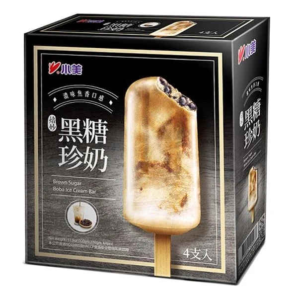 SHAO MEI Brown Sugar Boba Ice Cream Bar 4pcs