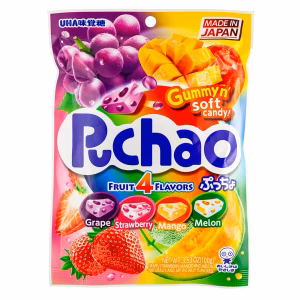 UHA Puchao 4 Fruit Flavors Gummy Soft Candy 100g