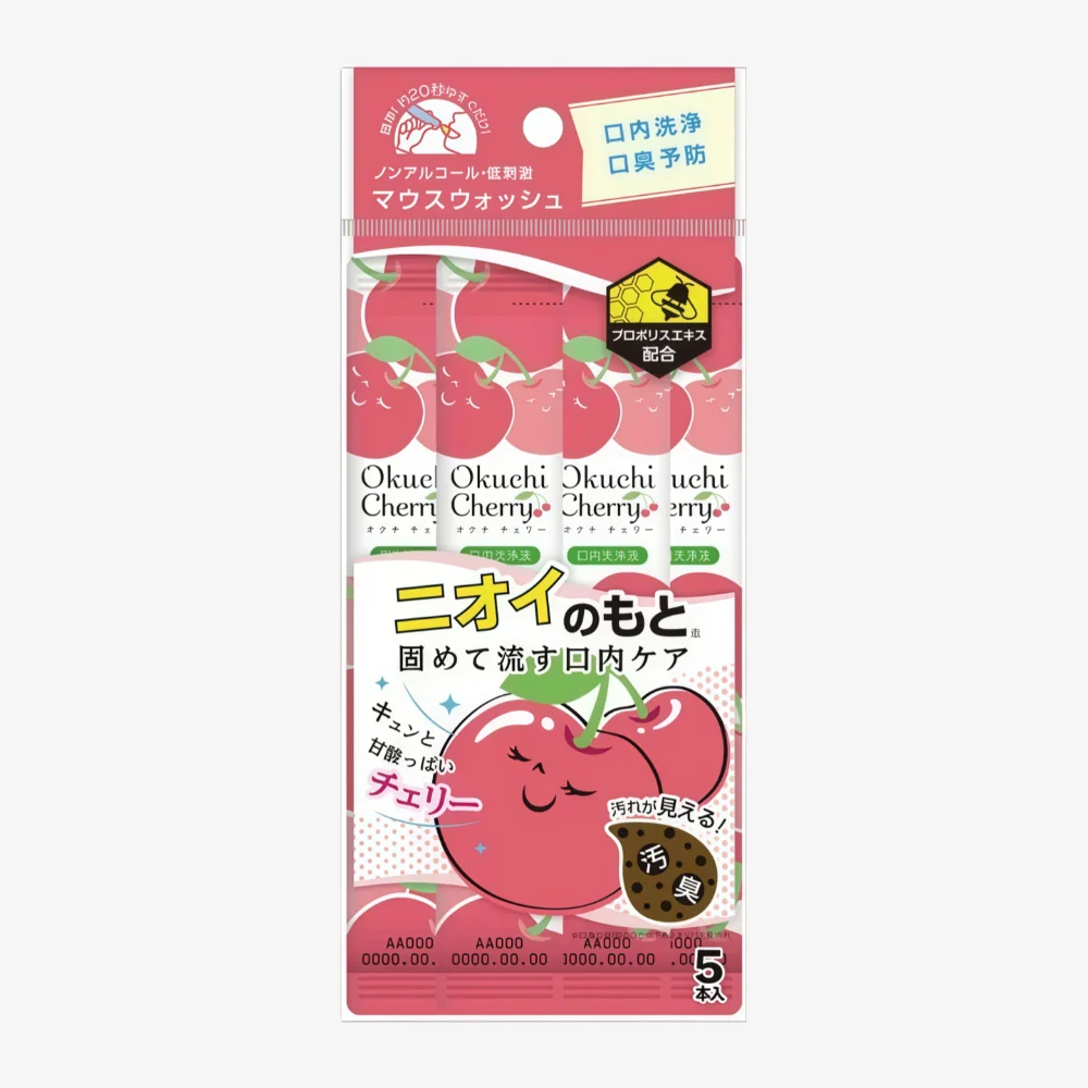 OKUCHI Cherry Mouthwash 5pcs