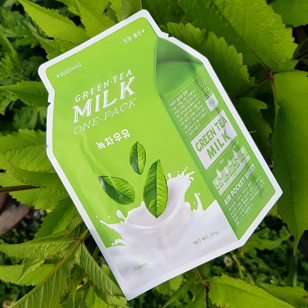 APIEU Milk Sheet Mask Green Tea 1pc