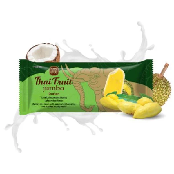 ETE Coconut Milk Frozen Dessert Bar with Durian With Coconut milk& Mung Bean Coated 1pcs