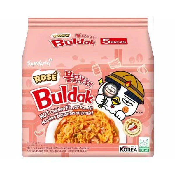 Samyang Buldak Rose Hot Chicken Noodle 140g*4