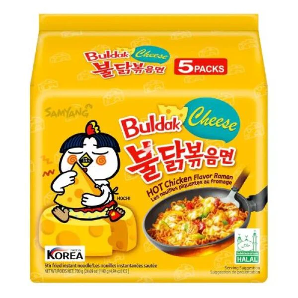 SAMYANG Buldak Hot Chicken Ramen Cheese Flavor 140g*5