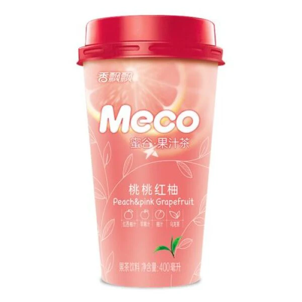 Xiang Piao Piao Meco Fruit Tea Peach & Pink Grapefruit Flavor 400 ml