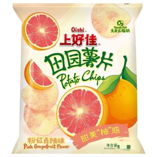 OISHI Potato Chips-Grapefruit 80g