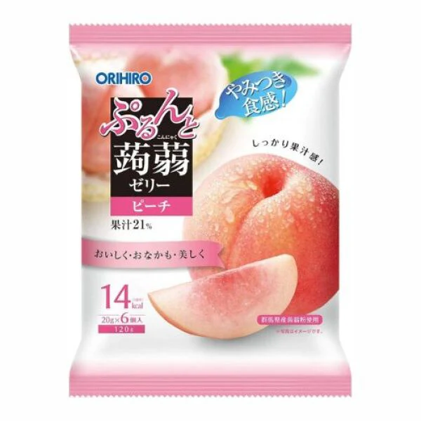 ORIHIRO Konjac Jelly Peach Flavor 20g*6