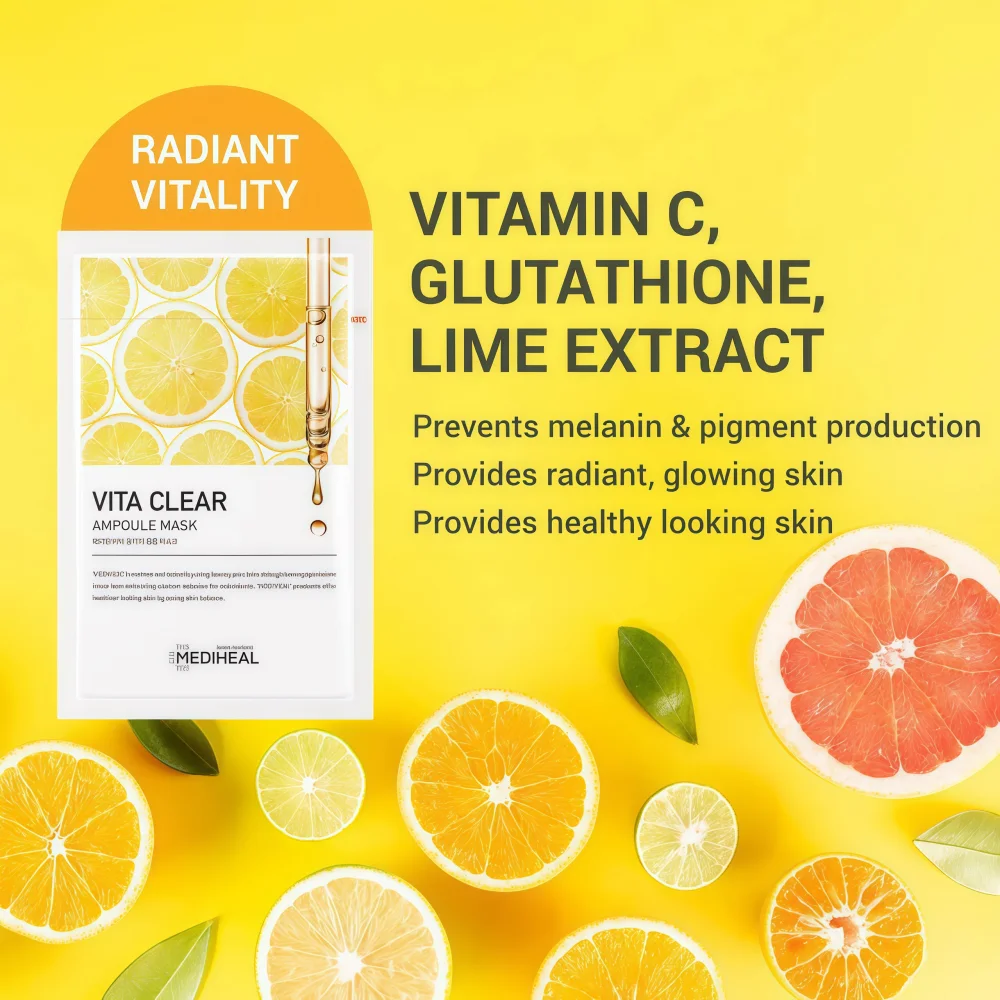 MEDIHEAL Vita Clearing Ampoule Mask 10pcs