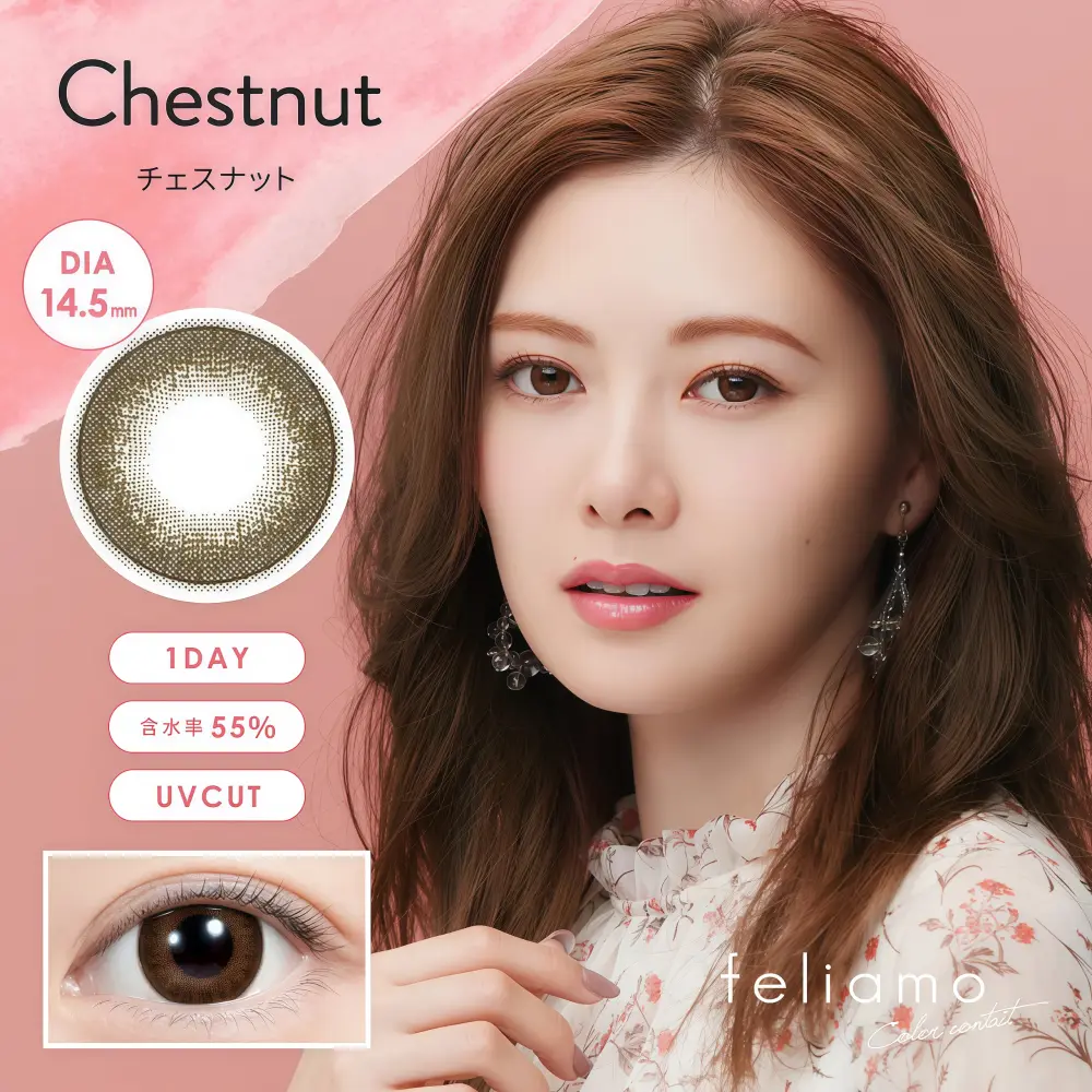 FELIAMO Daily Contact Lens (Chestnut) (10 Lenses) -4.00