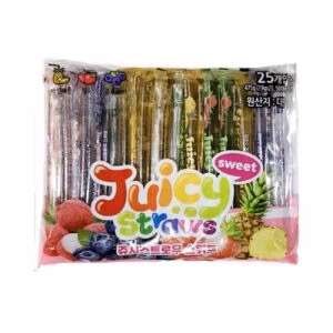 CREMON Juicy Straw Jelly (Lychee ,Strawberry, Blueberry & Pineapple)  475g