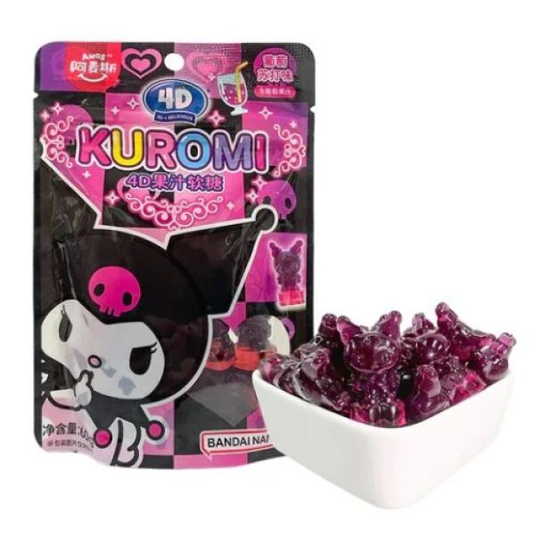 AMOS 4D Fruit Juice Gummy Kuromi GrapeSoda Flavor 60g