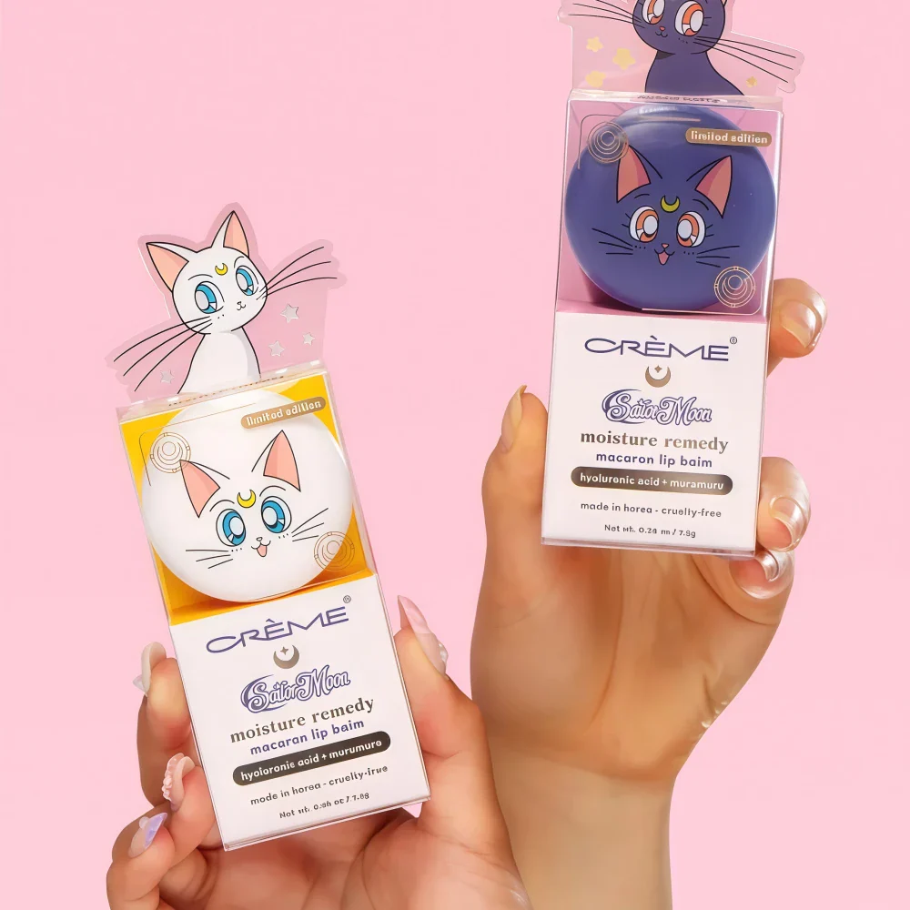 THE CREME SHOP Macaron Lip Balm Sailor Moon Peach Strawberry