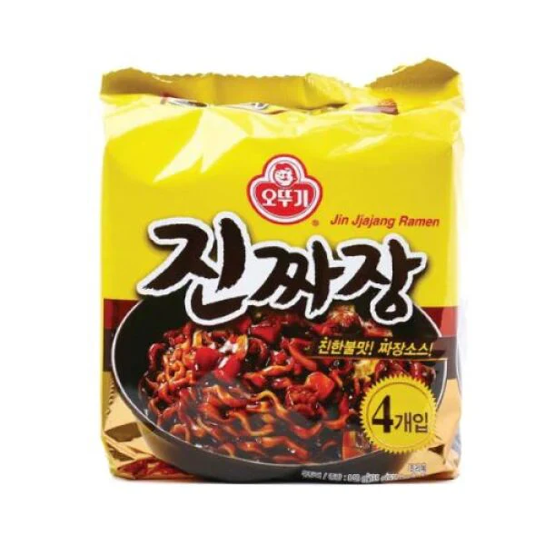 Ottogi Jin Jjajang Ramen (4 Bags)