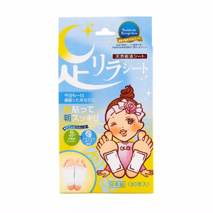 Kinomegumi Ashirira Foot Sheet, Relax Rose 30 Pcs