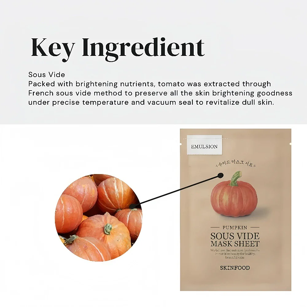 SKINFOOD Pumpkin Sous Vide Mask Sheet (1)