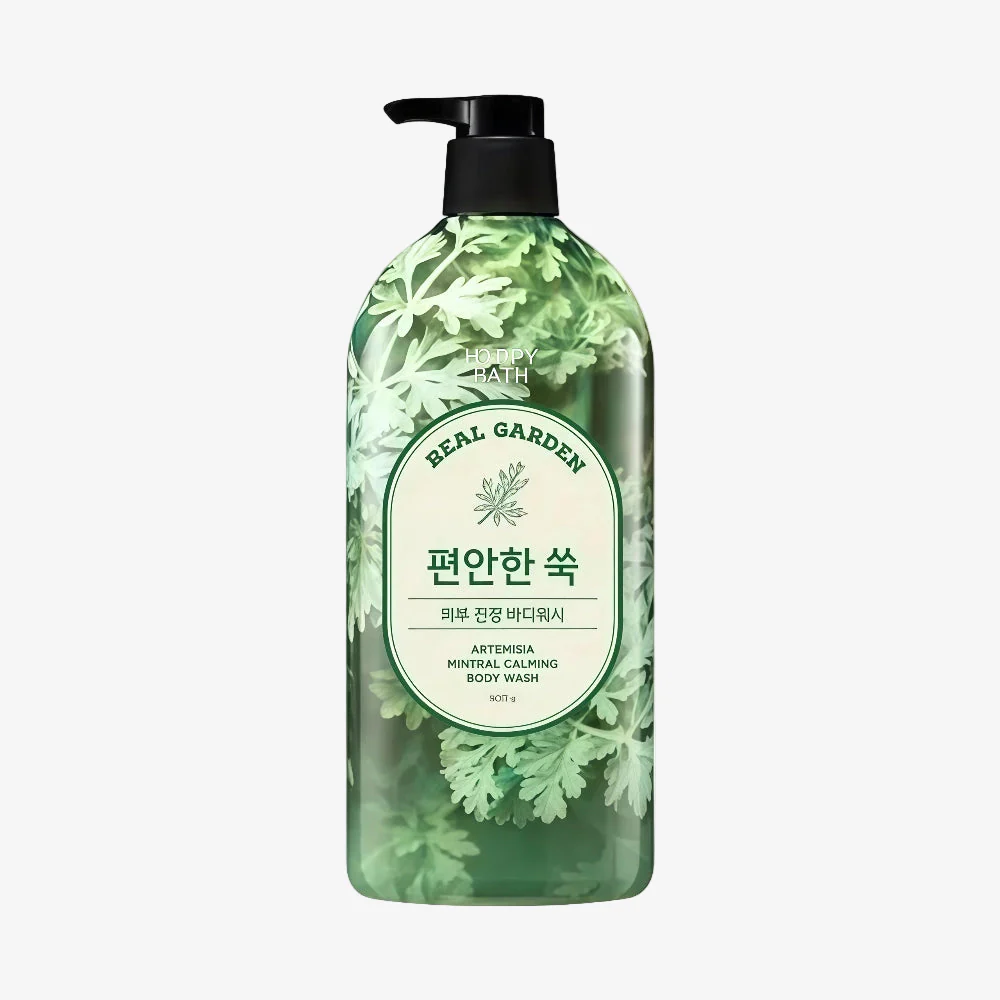 HAPPY BATH Real Garden Artemisia Mineral Calming Body Wash 900g