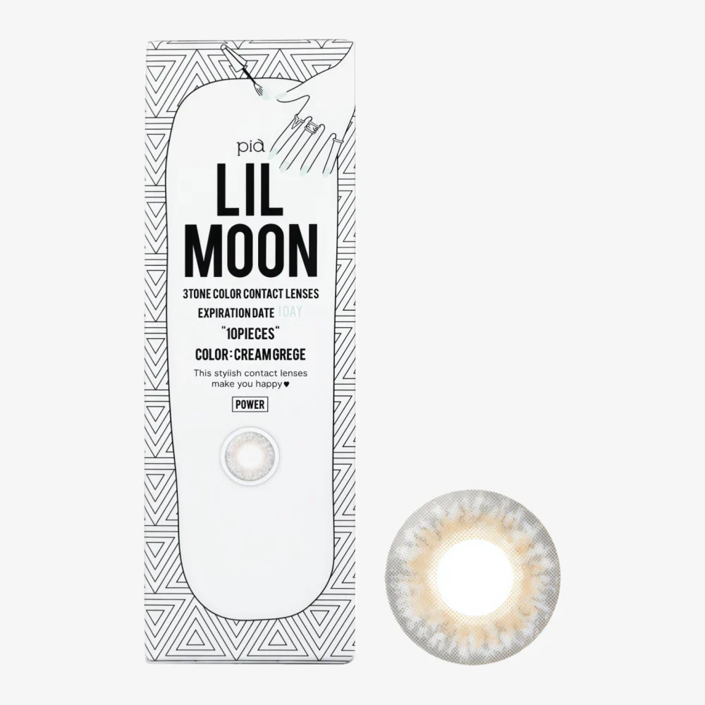 LILMOON 1DAY COLOR Contact Lens - CREAM GREGE -1.00