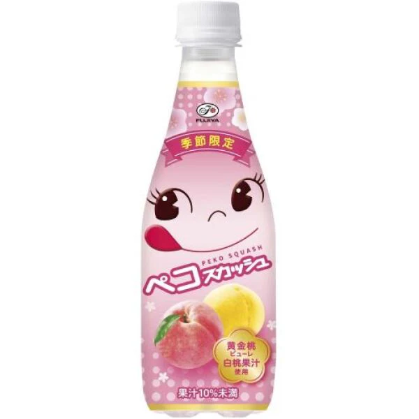 FUJIYA Peko Squash Peach Juice 410ml