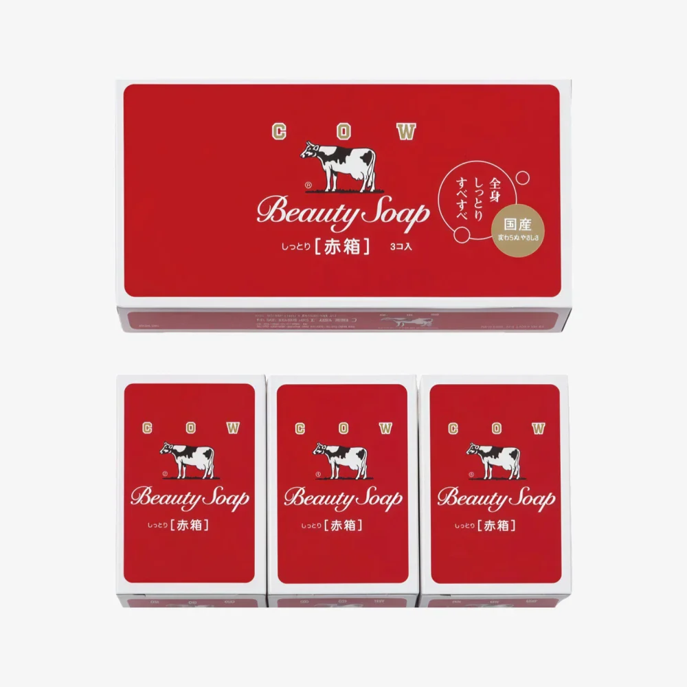 COW BRAND Bouncia Beauty Soap Red 3pcs