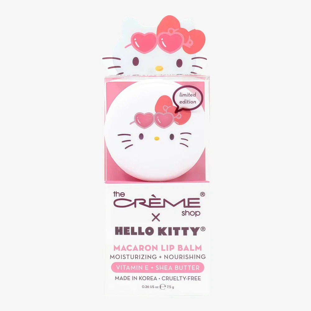 THE CREME SHOP Macaron Lip Balm Hello Kitty Strawberry Milkshake