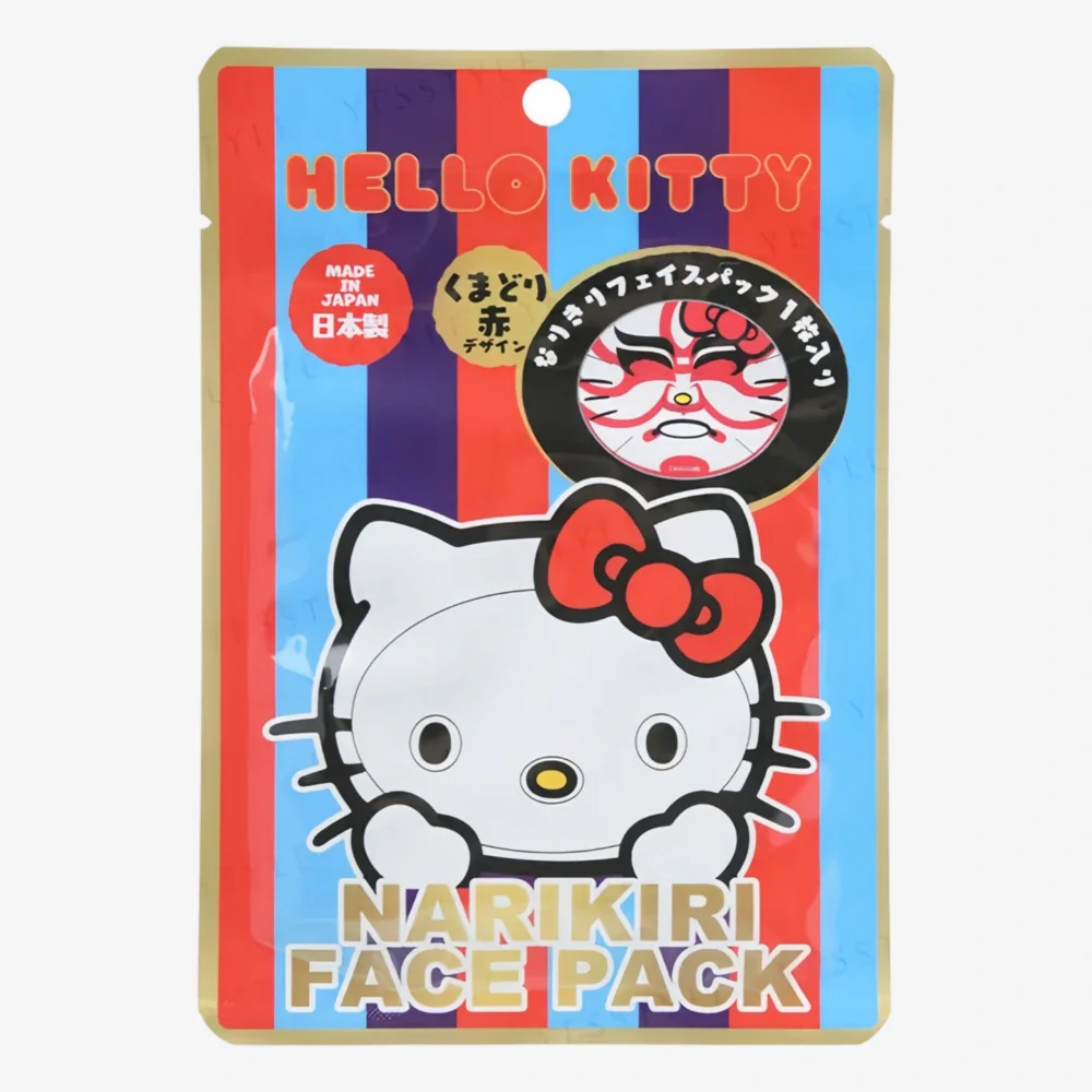 Hello Kitty Narikiri Face Mask (Kumadori-Red ) 1pc