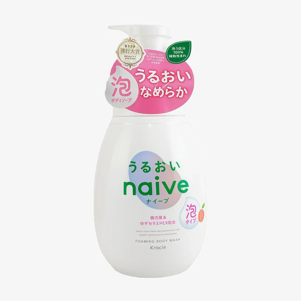 KRACIE Naive Foaming Body Wash Moist 600ml