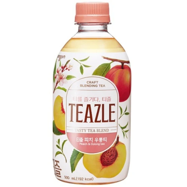 Woongjin Teazle Peach & Oolong Tea 500ml