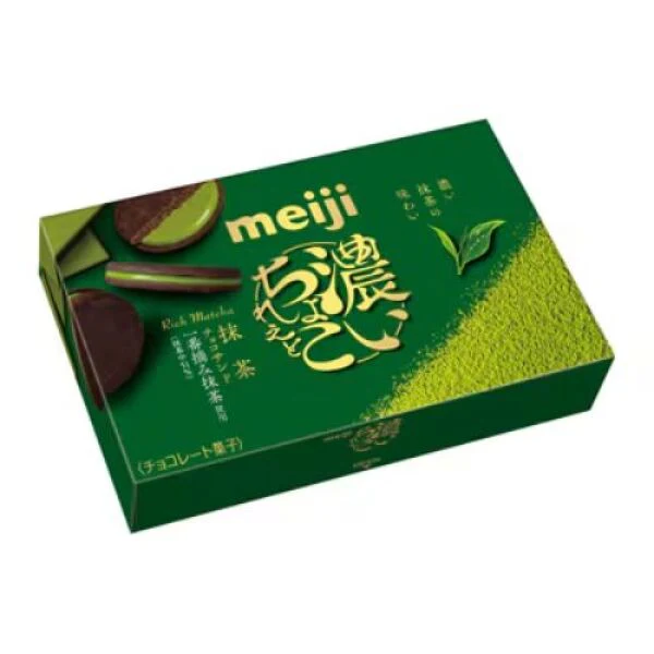 MEIJI Dark Chocolate Sandwich Biscuits (Rich Matcha Flavor)  (6 pcs)