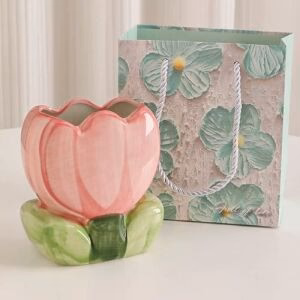 Ceramic Tulip-Shaped Holder