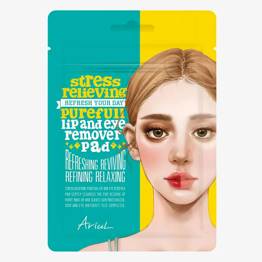 ARIUL Stress Relieving Purefull Lip And Eye Remover Pad 10 Pads