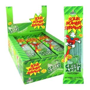 Dorval Sour Power Straws Green Apple 50g