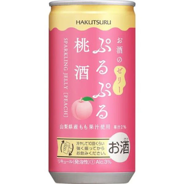 Hakutsuru Sparkling Jelly Drink (Peach Flavor) 190ml