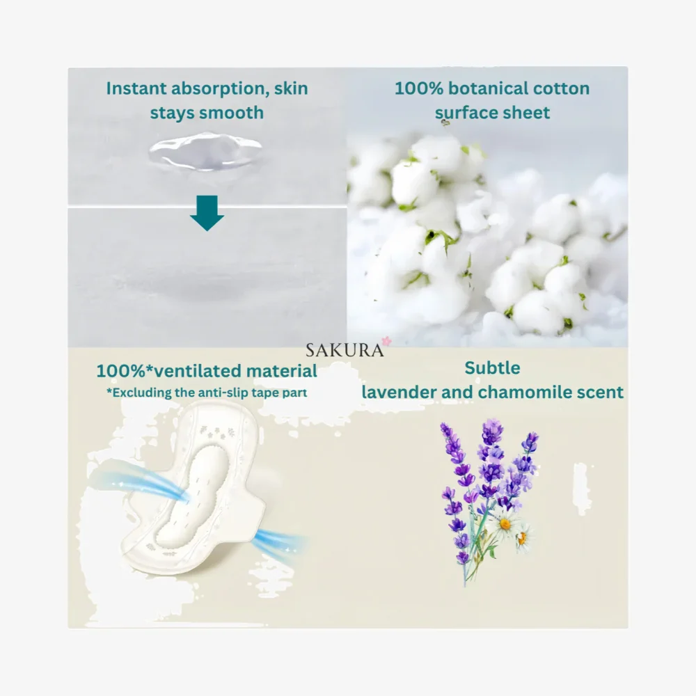 KAO LAURIER Botanical Cotton Sanitary Unscented 25cm 14pcs