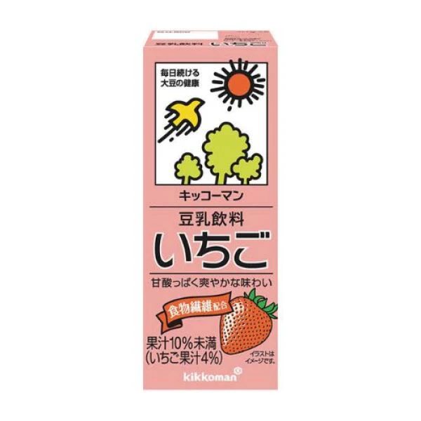 Kikkoman Soy Milk Strawberry (200ml)