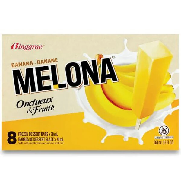 Binggrae Melona Banana Creamy Ice Bar 70ml*8pcs
