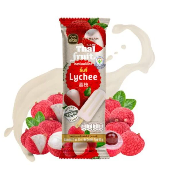 ETE Lychee Sorbet Frozen Dessert Bar 1pcs