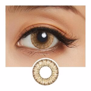 LIL MOON Monthly Contact Lens (Cream Nuts) (1 Lens) -4.50
