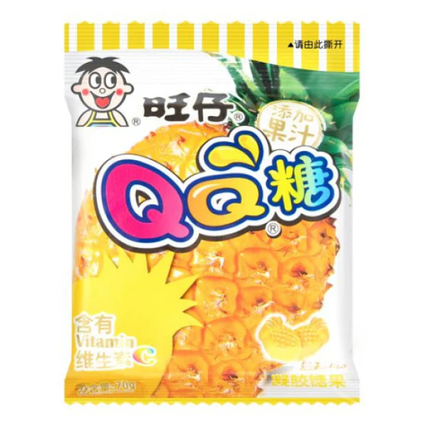 Want Want QQ Gummy (Pineapple  Flavor) 70g