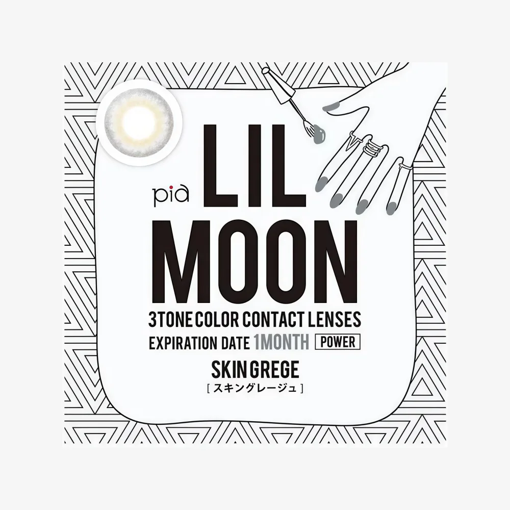LIL MOON Monthly Contact Lens (Skin Grege) (1 Lens) -2.00