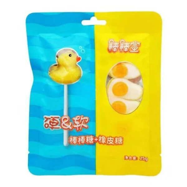 Duck and Egg Figure Gummy Lollipop 25g