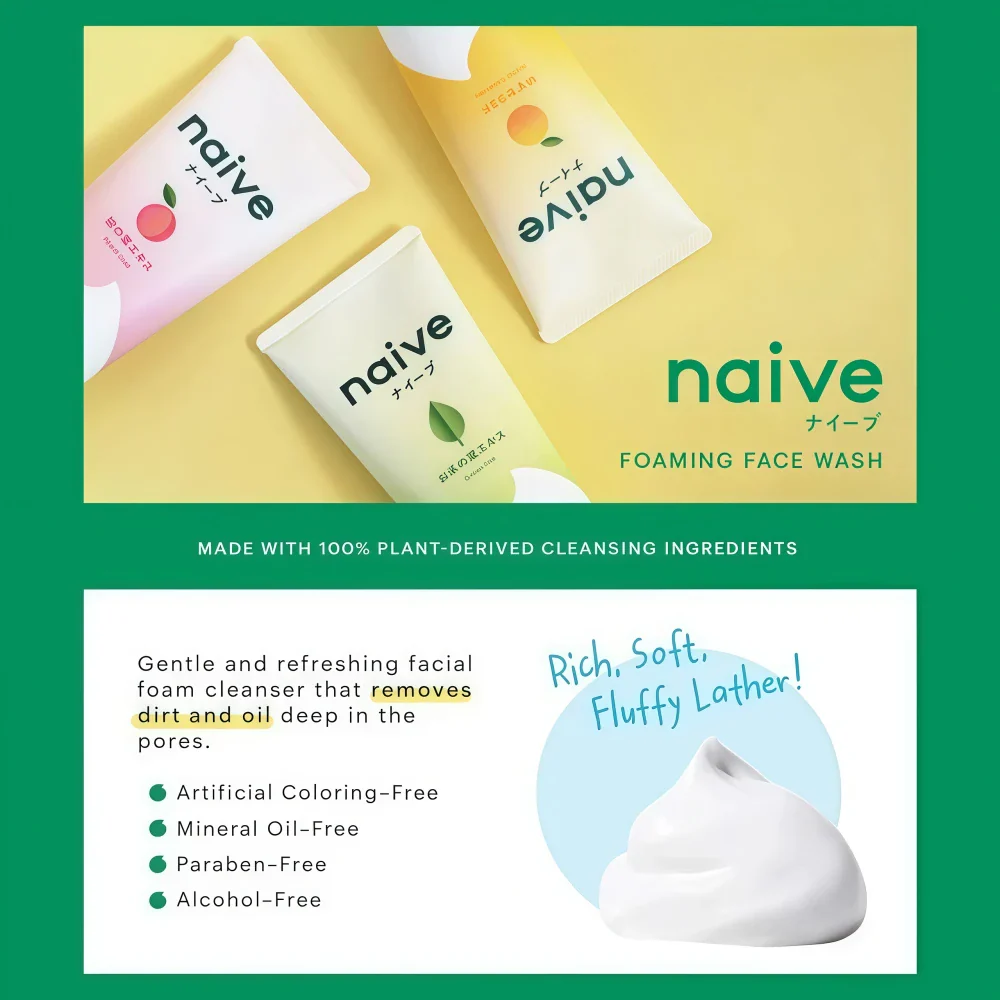 KRACIE Naive Cleansing Foam with Yuzu Ceramide 130g