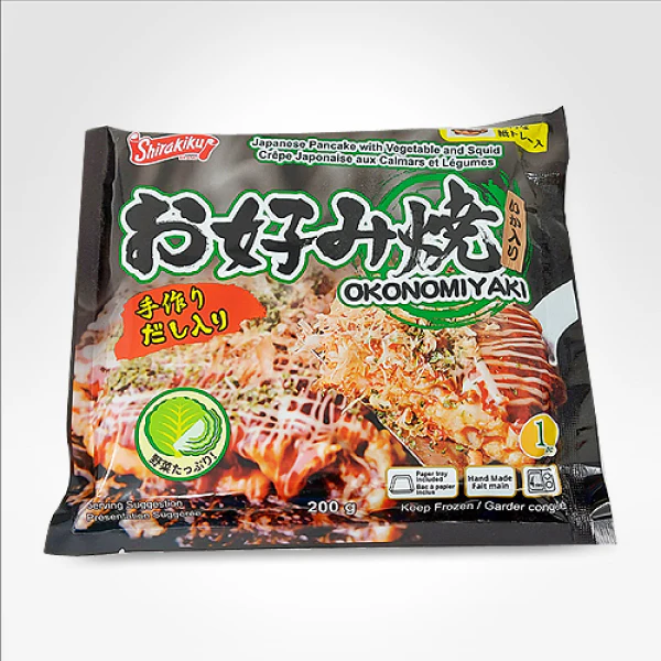 Japanese OKONOMIYAKI Pancake with Vegetable and Squid 200G