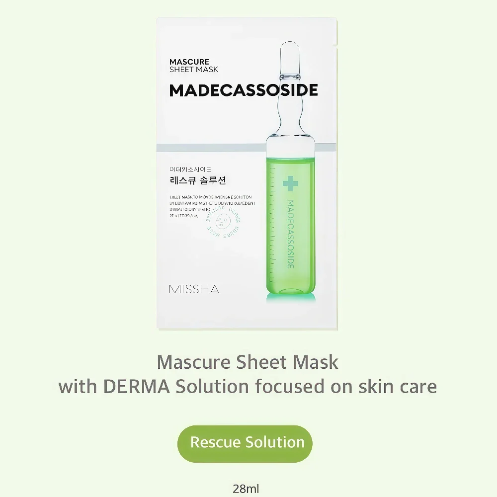 MISSHA Mascure Rescue Solution Sheet Mask Madecasoside 28ml