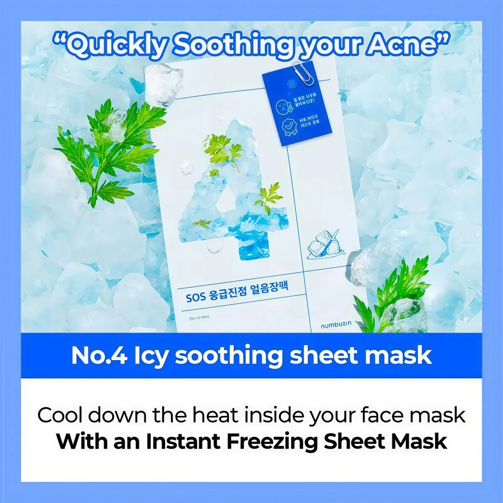 NUMBUZIN NO. 4 Icy Soothing Sheet Mask 4pcs