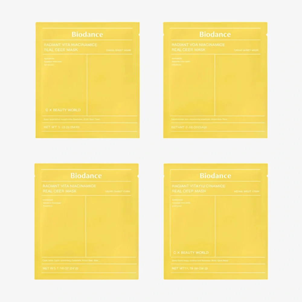 BIODANCE Radiant Vita Niacinamide Real Deep Mask 4pcs