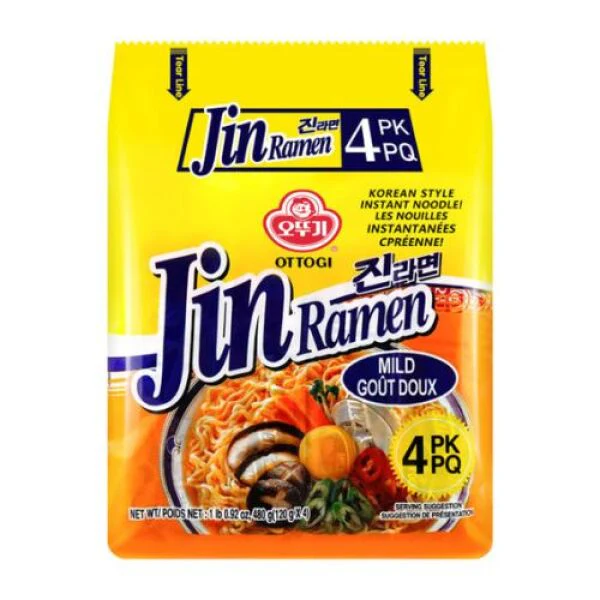 Ottogi Jin Ramen Mild Flavor (4 Bags)