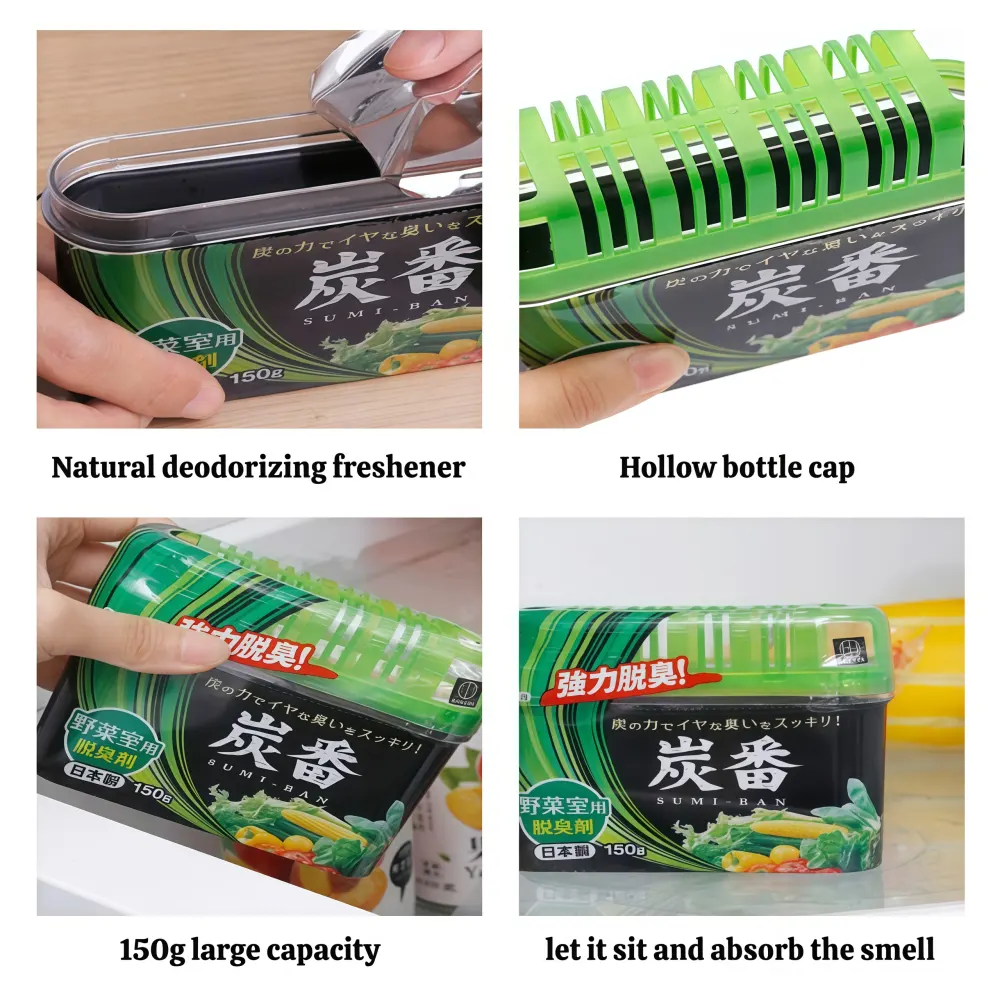 KOKUBO Charcoal Refrigerator Deodorant For Vegetable Room 150g
