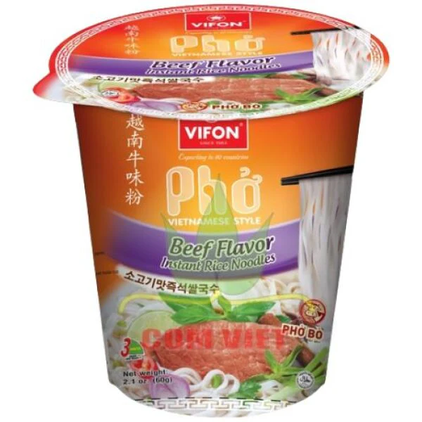 Vifon Pho Beef Flavor Instant Rice Noodle 60g