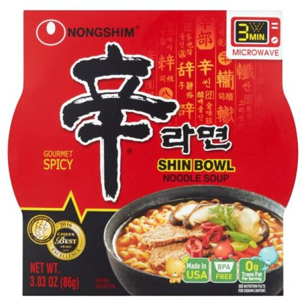 NONGSHIM Spicy Noodle Soup (Shin Bowl Flavor) 86g