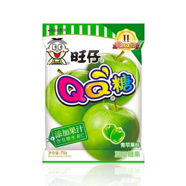 Want Want QQ Gummy (Green apple  Flavor) 70g